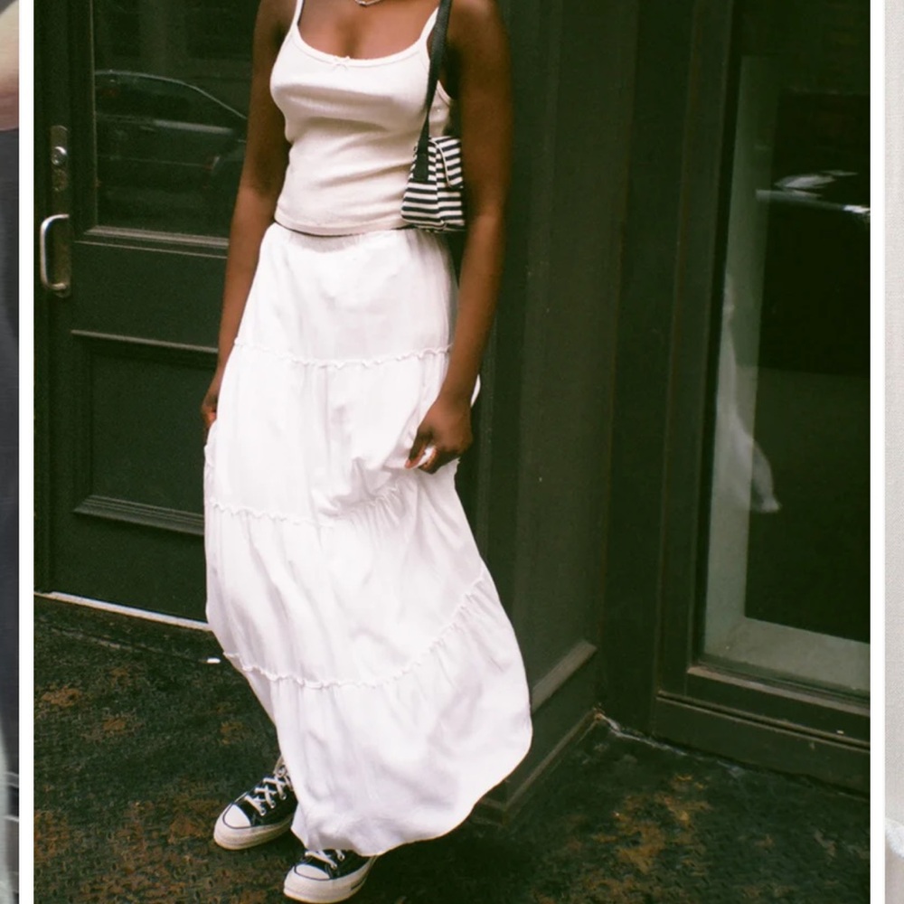 Brandy Melville White Izzy Skirt